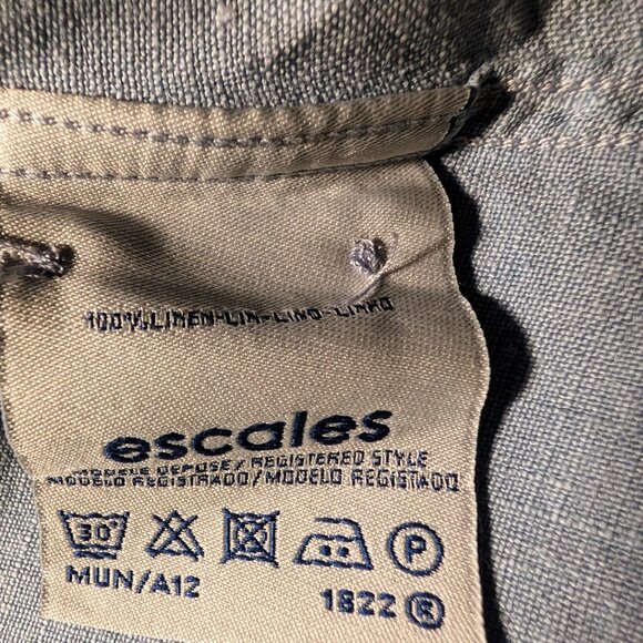 Effortless Chic: Escales Paris Limited Edition Blue Linen Shirt - Picture 12 of 12